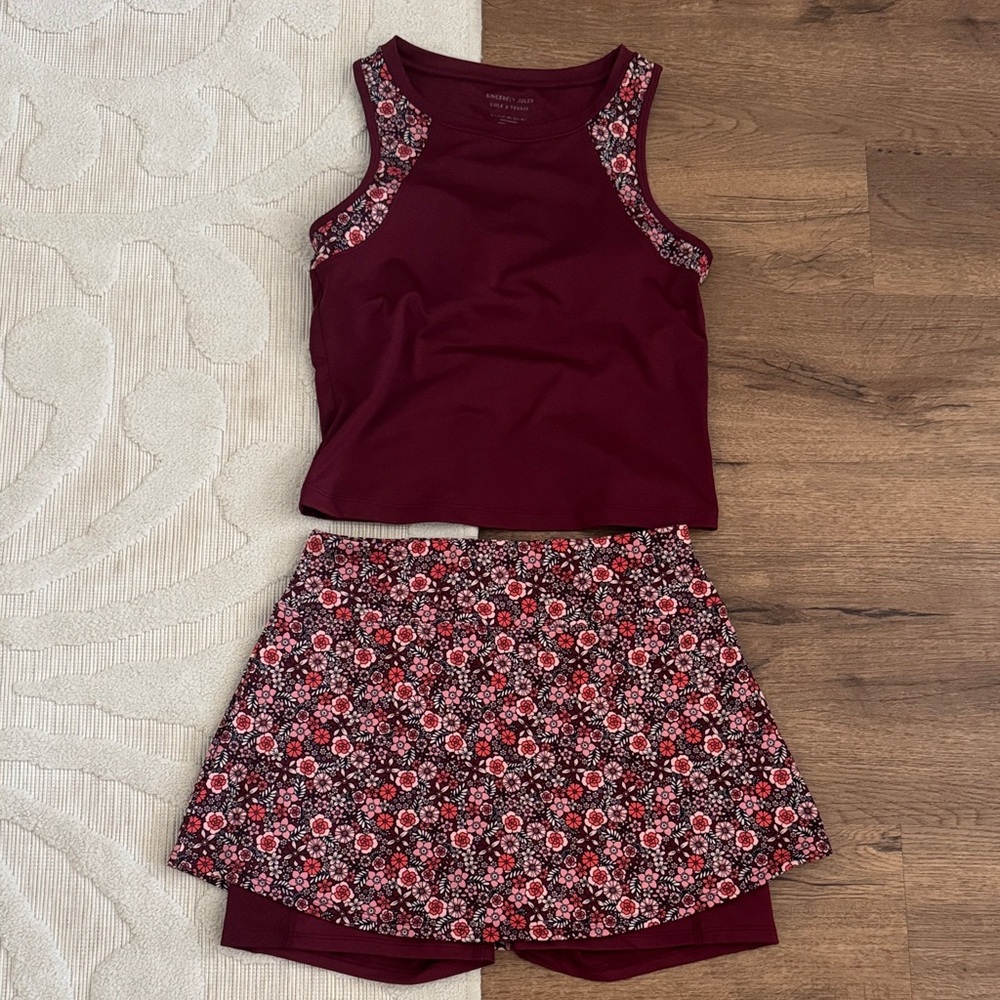 Sincerely Jules Maroon Athletic Set